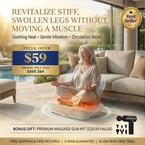 Sit & Slim: 10 Adjustable Speeds, 400LB Support, & FREE Massage Gun – Sculpt Your Body with Ease!