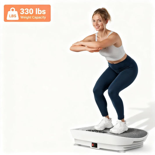 100W Compact Vibration Fitness Plate (330LBS Weight Capacity)