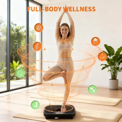 99-Speed Vibration Fitness Plate with 330LBS Capacity (10-Min Full-Body Workouts)