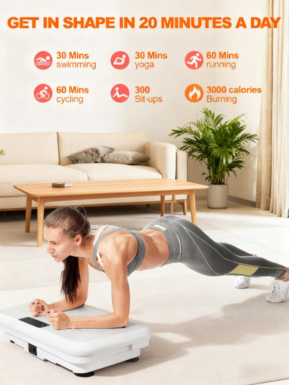 20-Min Daily Vibration Fitness Plate (99-Speed, Magnetic Foot Massage)