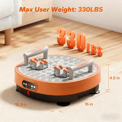 330LBS-Capacity Vibration Fitness Plate with Massage & 99-Speed Settings