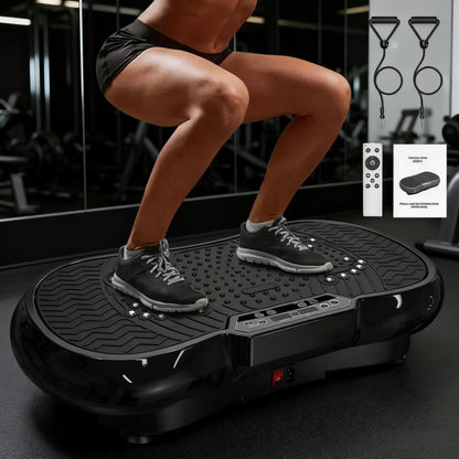 Bluetooth-Enabled Vibration Fitness Plate with Magnetic Acupressure & 120 Speed Levels
