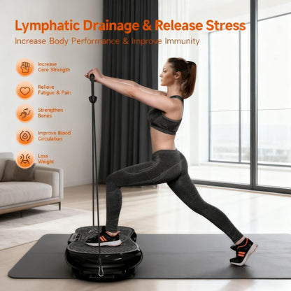 Bluetooth-Enabled Vibration Fitness Plate with Magnetic Acupressure & 120 Speed Levels