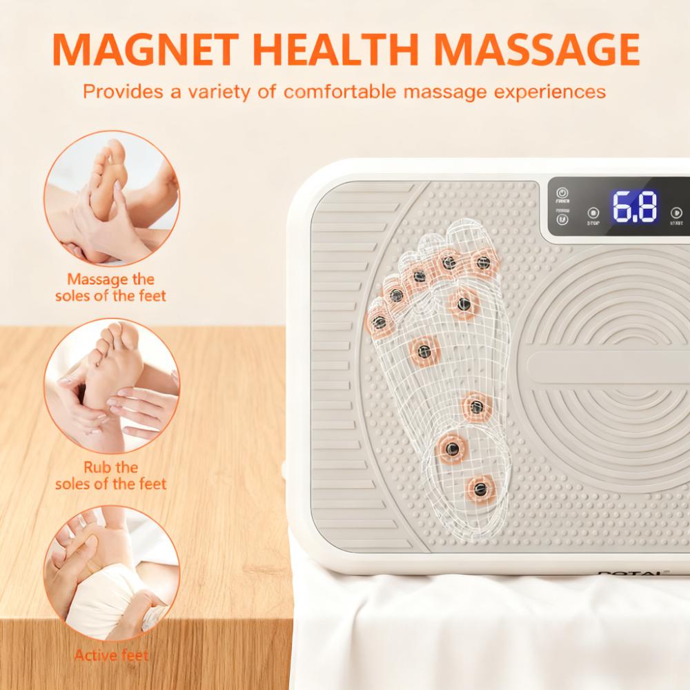 20-Min Daily Vibration Fitness Plate (99-Speed, Magnetic Foot Massage)
