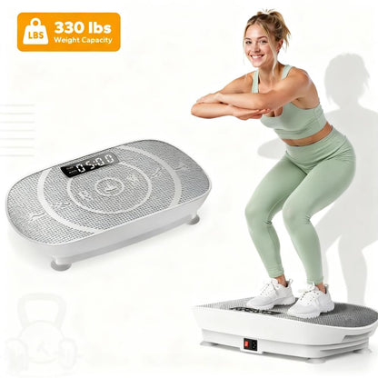 100W Compact Vibration Fitness Plate (330LBS Weight Capacity)