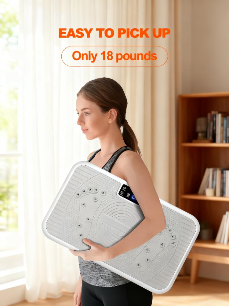 20-Min Daily Vibration Fitness Plate (99-Speed, Magnetic Foot Massage)