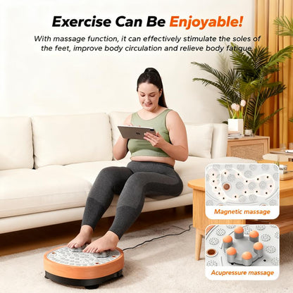 330LBS-Capacity Vibration Fitness Plate with Massage & 99-Speed Settings