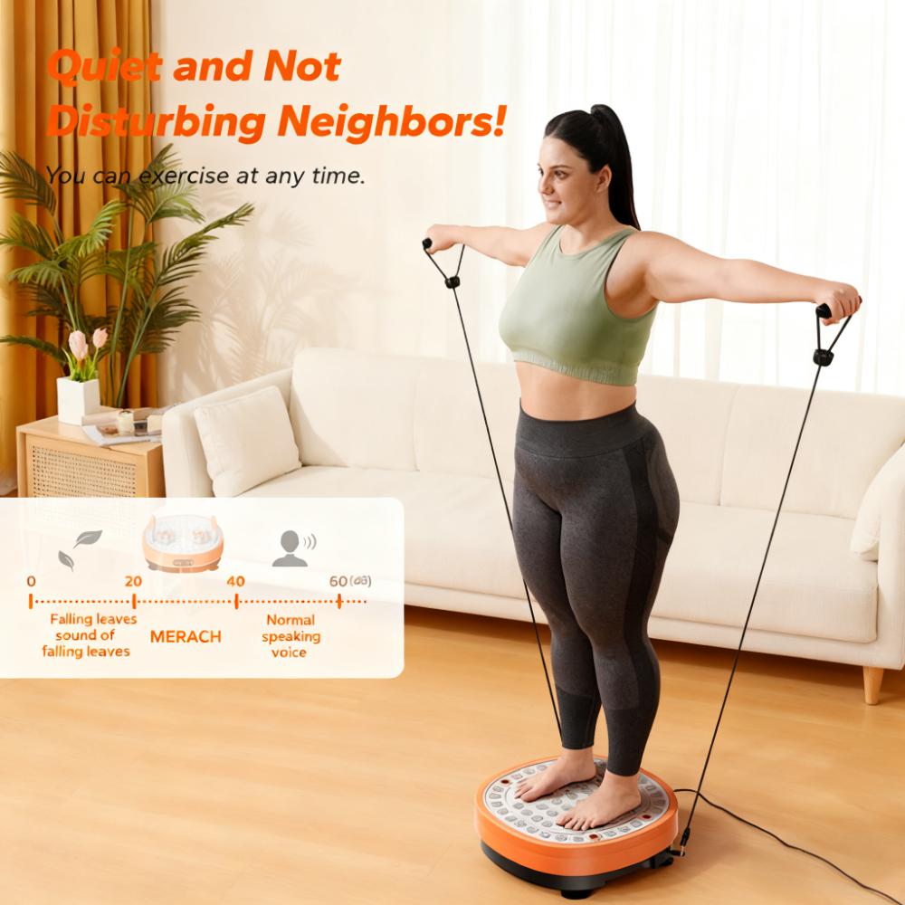 330LBS-Capacity Vibration Fitness Plate with Massage & 99-Speed Settings