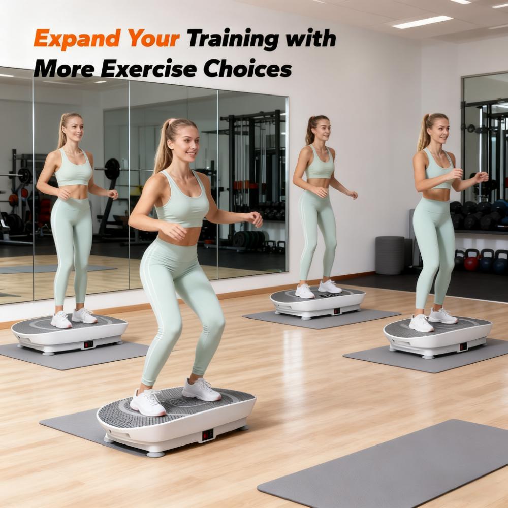 100W Compact Vibration Fitness Plate (330LBS Weight Capacity)