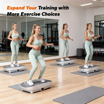 100W Compact Vibration Fitness Plate (330LBS Weight Capacity)